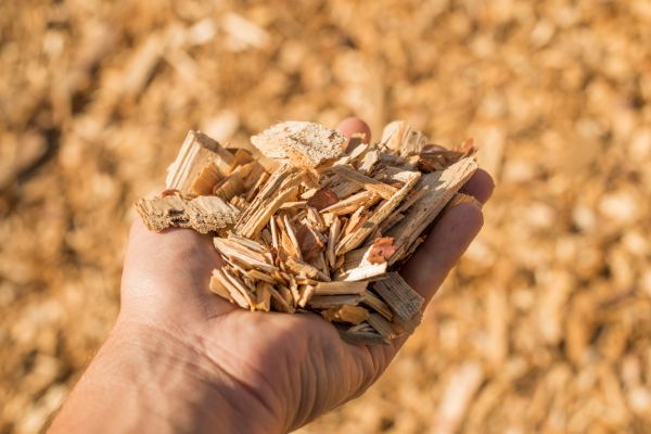 Wood Chips Spreading in Ventura
