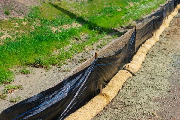 Straw Wattle Installation in Ventura